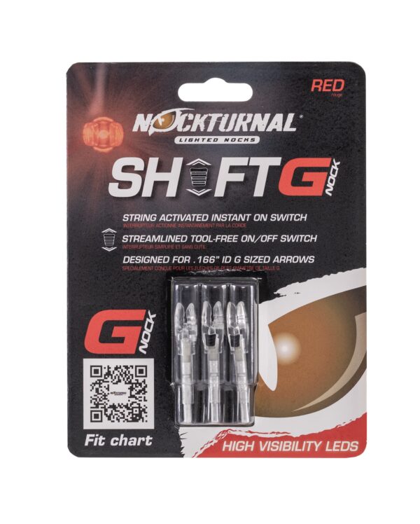 Nock Nockturnal G Nock Shift Red 3Pk